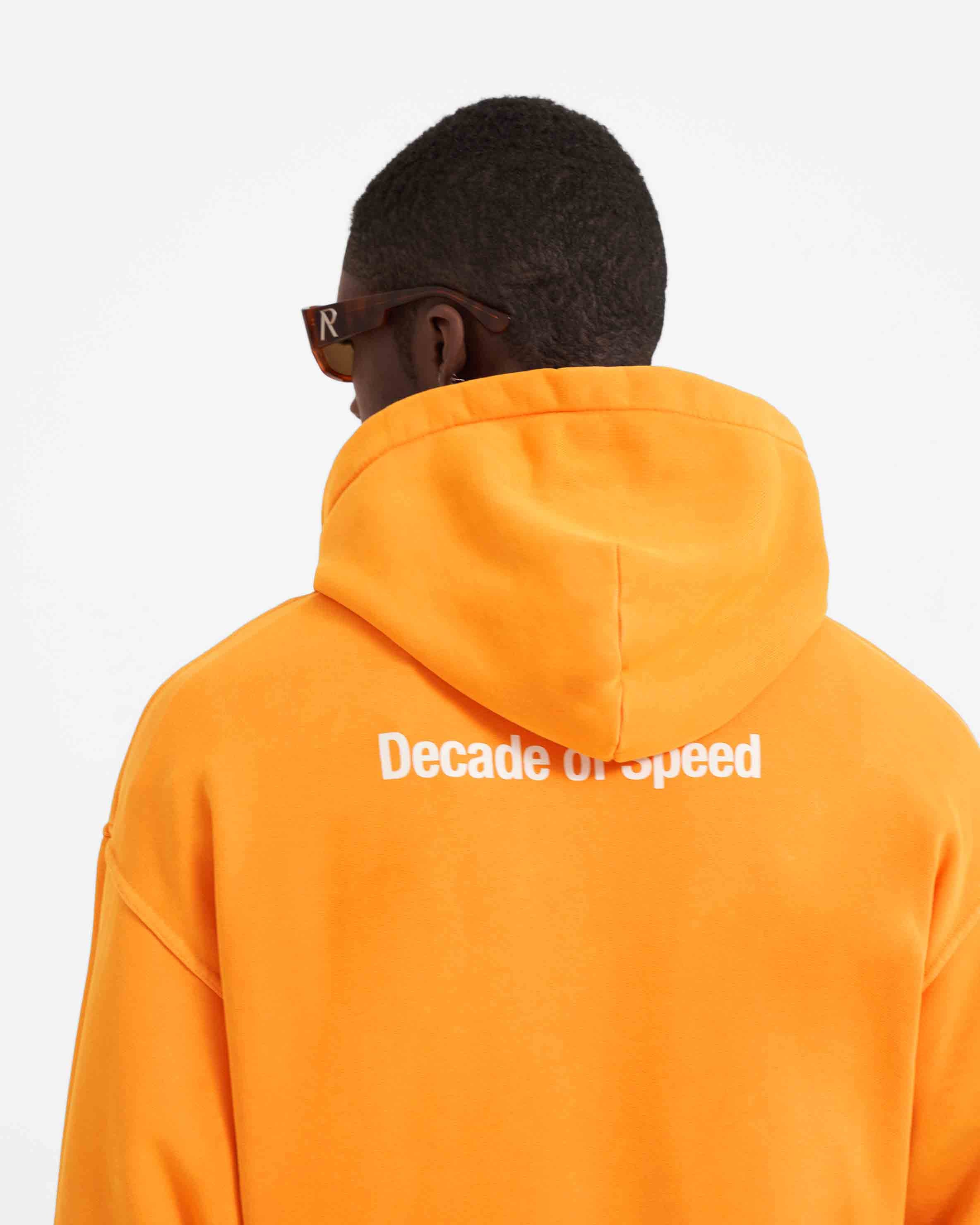 Decade of Speed Hoodie - Neon Orange